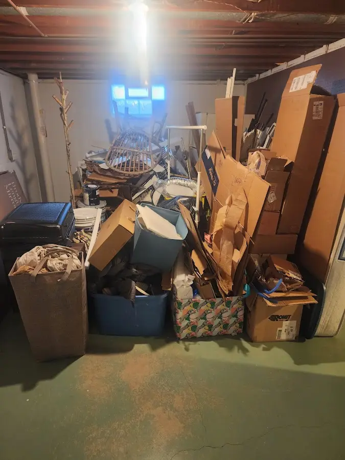 Roll-off dumpster container at job site for 4 Yard Dumpster Rental in Fort Edward